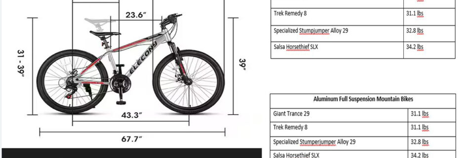 how much does a mountain bike weigh